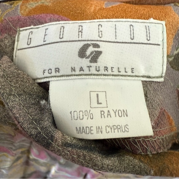 Vintage Georgiou Blazer oversized fit padded shoulders & Skirt Floral Set Size:L - Picture 6 of 6